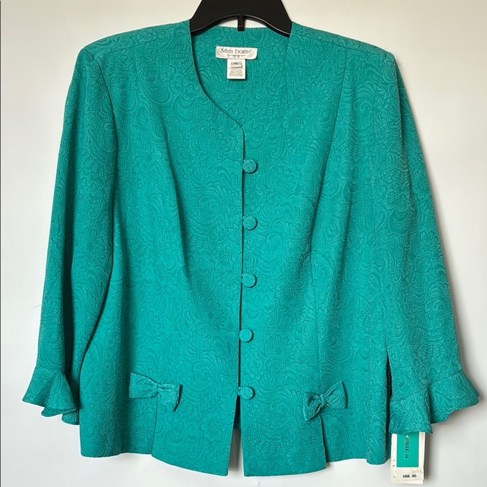 Vintage Miss Dorby Teal Women's Blazer Jacket